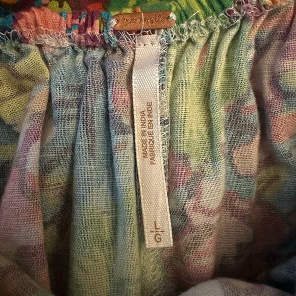 Free People Retro 60s 70s Floral Psychedelic Saffron Halter Maxi Dress Large - Picture 11 of 14